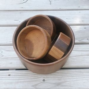 wooden bowl set